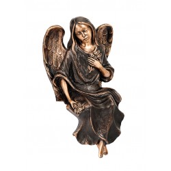 Engel sitzend Bronze